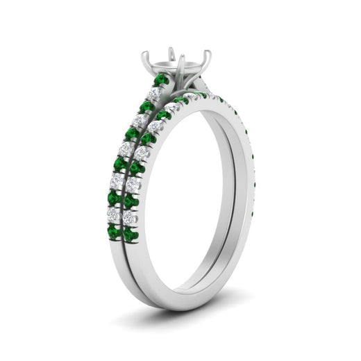 french-pave-semi-mount-petite-emerald-wedding-ring-set-in-FD9918SMGEMGRANGLE3-NL-WG-B1