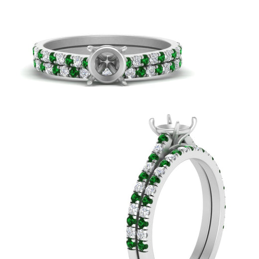 french-pave-semi-mount-petite-emerald-wedding-ring-set-in-FD9918SMGEMGRANGLE3-NL-WG-B1
