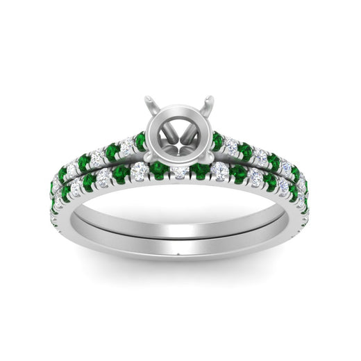french-pave-semi-mount-petite-emerald-wedding-ring-set-in-FD9918SMGEMGRANGLE3-NL-WG-B1