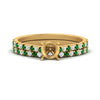 Load image into Gallery viewer, french-pave-semi-mount-petite-emerald-wedding-ring-set-in-FD9918SMGEMGRANGLE3-NL-YG-B1