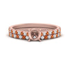 Load image into Gallery viewer, french-pave-semi-mount-petite-orange-sapphire-wedding-ring-set-in-FD9918SMGSAORANGLE3-NL-RG-B1