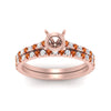Load image into Gallery viewer, french-pave-semi-mount-petite-orange-sapphire-wedding-ring-set-in-FD9918SMGSAORANGLE3-NL-RG-B1
