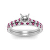 Load image into Gallery viewer, french-pave-semi-mount-petite-pink-sapphire-wedding-ring-set-in-FD9918SMGSADRPIANGLE3-NL-WG-B1