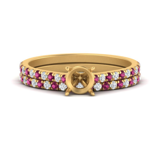 french-pave-semi-mount-petite-pink-sapphire-wedding-ring-set-in-FD9918SMGSADRPIANGLE3-NL-YG-B1