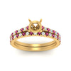 Load image into Gallery viewer, french-pave-semi-mount-petite-pink-sapphire-wedding-ring-set-in-FD9918SMGSADRPIANGLE3-NL-YG-B1