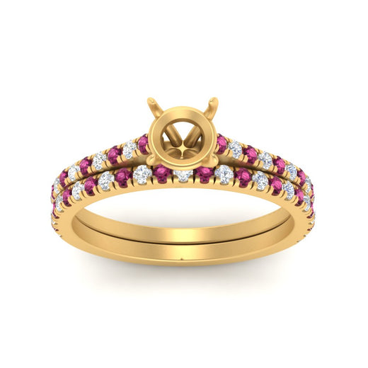 french-pave-semi-mount-petite-pink-sapphire-wedding-ring-set-in-FD9918SMGSADRPIANGLE3-NL-YG-B1