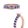 Load image into Gallery viewer, french-pave-semi-mount-petite-sapphire-wedding-ring-set-in-FD9918SMGSABLANGLE3-NL-RG-B1