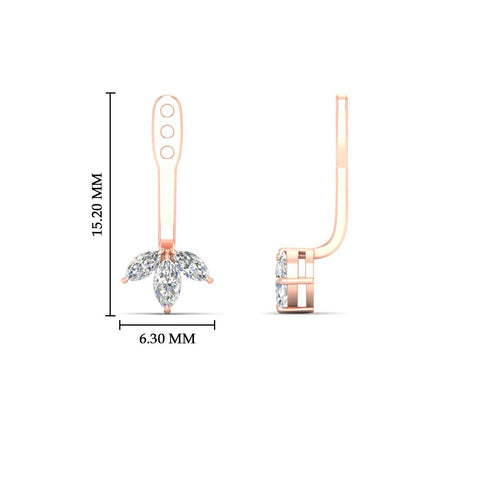 Front Back Marquise Earring Jackets