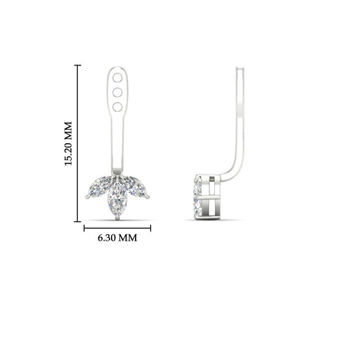 Front Back Marquise Earring Jackets