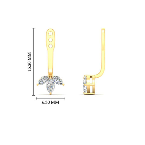 Front Back Marquise Earring Jackets