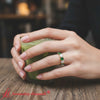 Load image into Gallery viewer, full-eternity-5-carat-single-prong-diamond-band-emerald-in-14k-yellow-gold-fdewb9477
