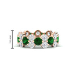 Load image into Gallery viewer, garland-diamond-eternity-ring-with-emerald-rose-gold-FD11122BGEMGR-NL-RG.jpg
