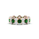 Load image into Gallery viewer, garland-diamond-eternity-ring-with-emerald-rose-gold-FD11122BGEMGR-NL-RG.jpg
