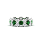 Load image into Gallery viewer, garland-diamond-eternity-ring-with-emerald-white-gold-FD11122BGEMGR-NL-WG.jpg
