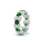 Load image into Gallery viewer, garland-diamond-eternity-ring-with-emerald-white-gold-FD11122BGEMGR-NL-WG.jpg
