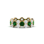 Load image into Gallery viewer, garland-diamond-eternity-ring-with-emerald-yellow-gold-FD11122BGEMGR-NL-YG.jpg
