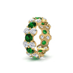 Load image into Gallery viewer, garland-diamond-eternity-ring-with-emerald-yellow-gold-FD11122BGEMGR-NL-YG.jpg
