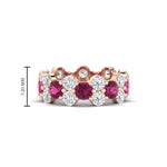 Load image into Gallery viewer, garland-diamond-eternity-ring-with-pink-sapphire-in-rose-gold-FD11122BGSADRPI-NL-RG.jpg
