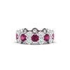 Load image into Gallery viewer, garland-diamond-eternity-ring-with-pink-sapphire-in-white-gold-FD11122BGSADRPI-NL-WG.jpg