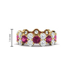 Load image into Gallery viewer, garland-diamond-eternity-ring-with-pink-sapphire-in-yellow-gold-FD11122BGSADRPI-NL-YG.jpg
