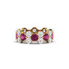 Load image into Gallery viewer, garland-diamond-eternity-ring-with-pink-sapphire-in-yellow-gold-FD11122BGSADRPI-NL-YG.jpg