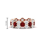 Load image into Gallery viewer, garland-diamond-eternity-ring-with-ruby-in-rose-gold-FD11122BGRUDR-NL-RG.jpg
