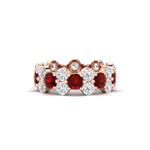 Load image into Gallery viewer, garland-diamond-eternity-ring-with-ruby-in-rose-gold-FD11122BGRUDR-NL-RG.jpg

