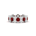 Load image into Gallery viewer, garland-diamond-eternity-ring-with-ruby-in-white-gold-FD11122BGRUDR-NL-WG.jpg
