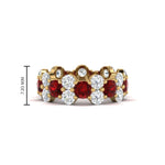Load image into Gallery viewer, garland-diamond-eternity-ring-with-ruby-in-yellow-gold-FD11122BGRUDR-NL-YG.jpg
