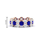Load image into Gallery viewer, garland-diamond-eternity-ring-with-sapphire-in-rose-gold-FD11122BGSABL-NL-RG.jpg
