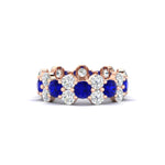 Load image into Gallery viewer, garland-diamond-eternity-ring-with-sapphire-in-rose-gold-FD11122BGSABL-NL-RG.jpg

