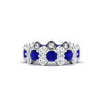 Load image into Gallery viewer, garland-diamond-eternity-ring-with-sapphire-in-white-gold-FD11122BGSABL-NL-WG.jpg
