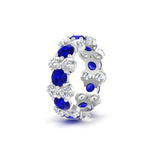 Load image into Gallery viewer, garland-diamond-eternity-ring-with-sapphire-in-white-gold-FD11122BGSABL-NL-WG.jpg
