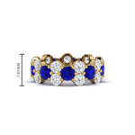 Load image into Gallery viewer, garland-diamond-eternity-ring-with-sapphire-in-yellow-gold-FD11122BGSABL-NL-YG.jpg
