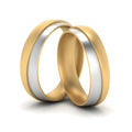 Thumbnail 2 - Gay Wedding Bands Two Tone