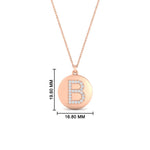 Load image into Gallery viewer, gold-disc-initial-b-necklace-in-rose-gold-FDPD11312BANGLE1-NL-RG-HW
