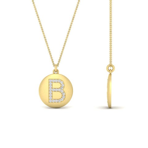 gold-disc-initial-b-necklace-in-yellow-gold-FDPD11312BANGLE2-NL-YG