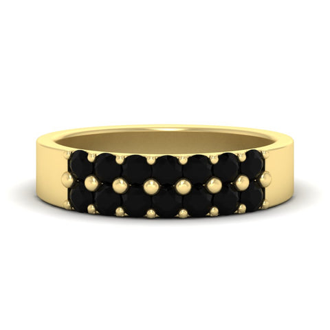 gold-double-rows-0.75-ct-black-diamond-wedding-ring-in-yellow-gold-FD11382BGBLACK-0.75CT-NL-YG