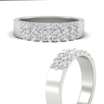 Load image into Gallery viewer, gold-double-rows-0.75-ct-diamond-wedding-ring-in-white-gold-FD11382BANGLE3-0.75CT-NL-WG