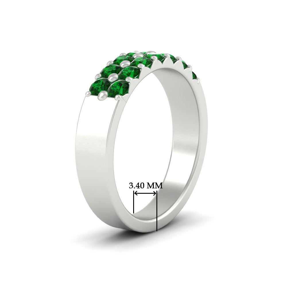 gold-double-rows-0.75-ct-emerald-wedding-ring-in-white-gold-FD11382BGEMGRANGLE2-0.75CT-NL-WG-HW