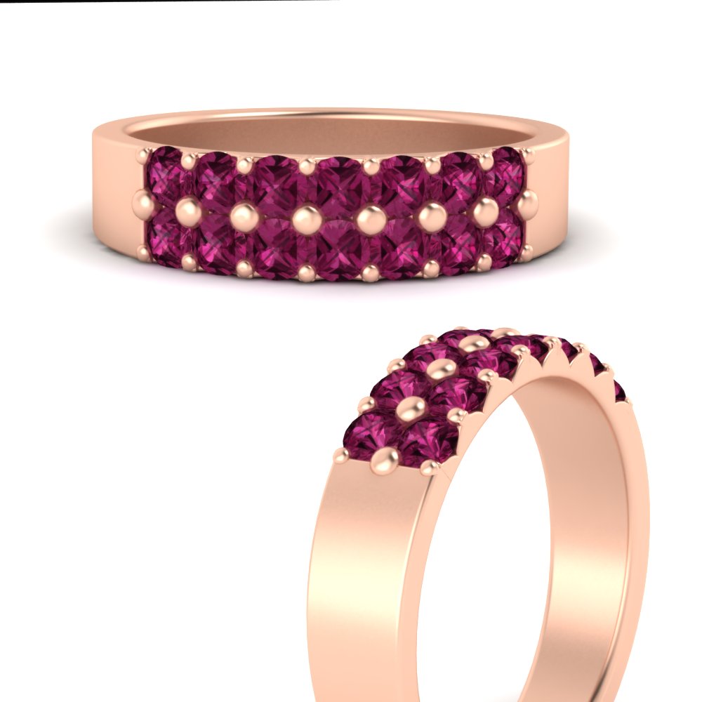gold-double-rows-0.75-ct-pink-sapphire-wedding-ring-in-rose-gold-FD11382BGSADRPIANGLE3-0.75CT-NL-RG