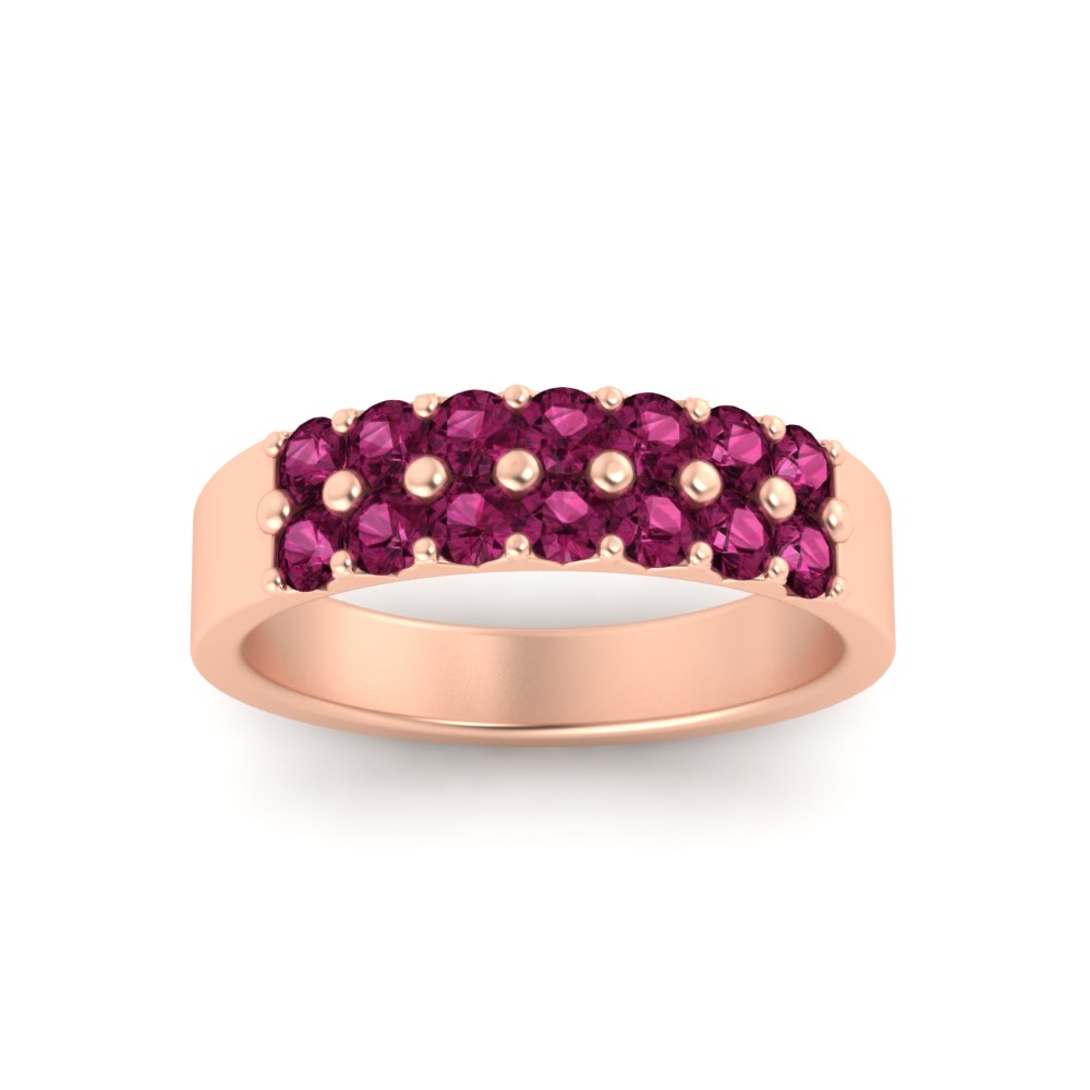 gold-double-rows-0.75-ct-pink-sapphire-wedding-ring-in-rose-gold-FD11382BGSADRPIANGLE5-0.75CT-NL-RG