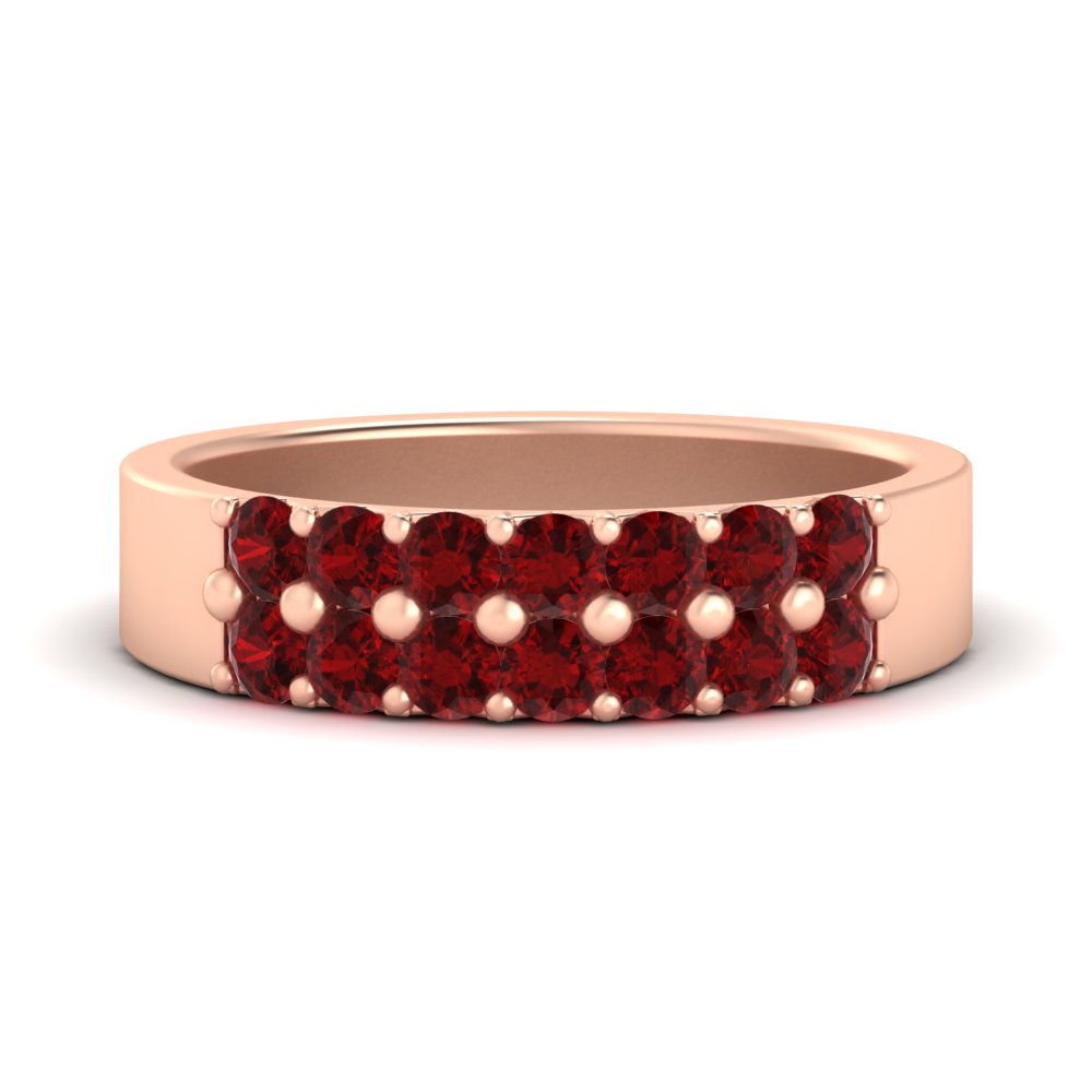 gold-double-rows-0.75-ct-ruby-wedding-ring-in-rose-gold-FD11382BGRUDR-0.75CT-NL-RG