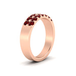 Load image into Gallery viewer, gold-double-rows-0.75-ct-ruby-wedding-ring-in-rose-gold-FD11382BGRUDRANGLE2-0.75CT-NL-RG