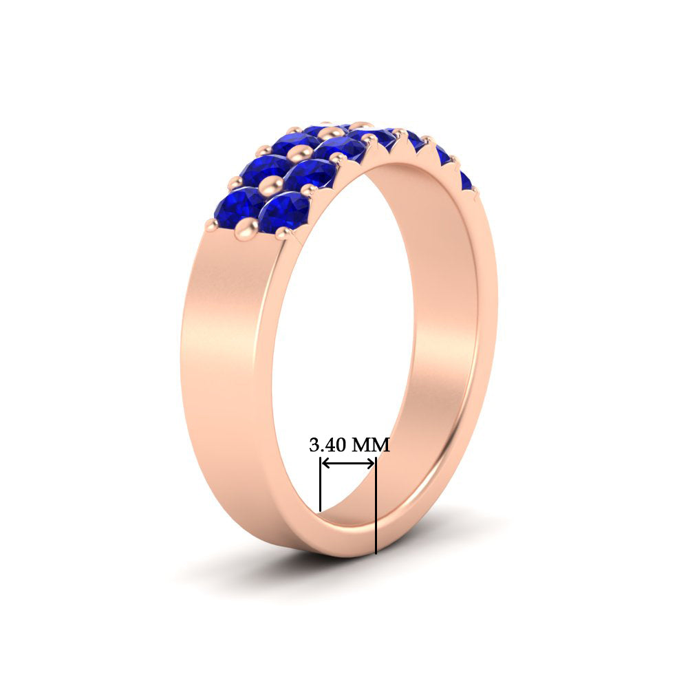 gold-double-rows-0.75-ct-sapphire-wedding-ring-in-rose-gold-FD11382BGSABLANGLE2-0.75CT-NL-RG-HW