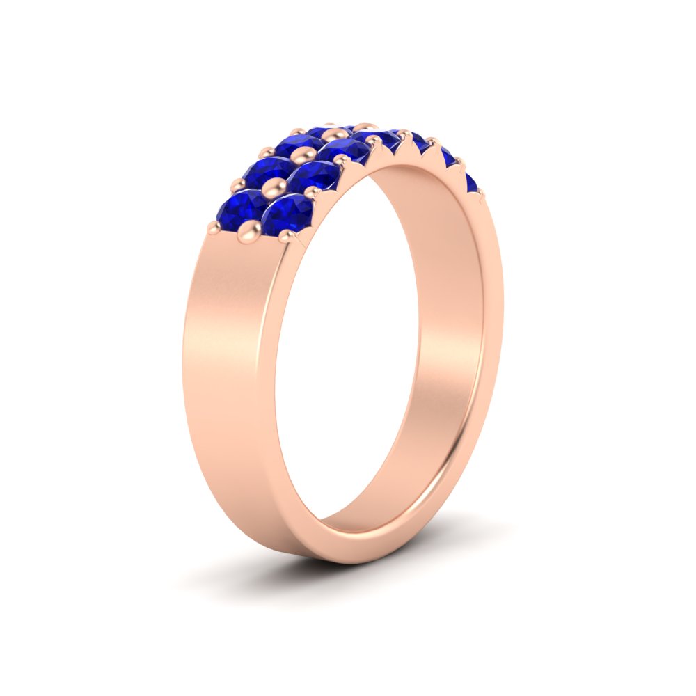 gold-double-rows-0.75-ct-sapphire-wedding-ring-in-rose-gold-FD11382BGSABLANGLE2-0.75CT-NL-RG