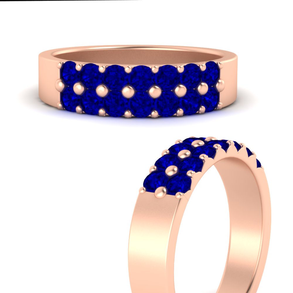 gold-double-rows-0.75-ct-sapphire-wedding-ring-in-rose-gold-FD11382BGSABLANGLE3-0.75CT-NL-RG