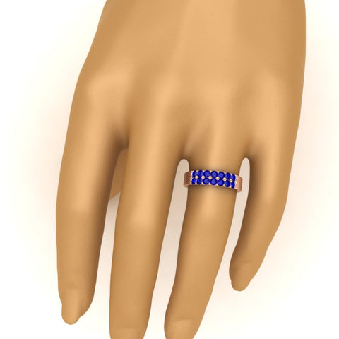 gold-double-rows-0.75-ct-sapphire-wedding-ring-in-rose-gold-FD11382BGSABLHAND-0.75CT-NL-RG