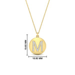 Load image into Gallery viewer, Initial Diamond Disc Pendant
