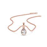 Load image into Gallery viewer, Bezel Pear Water Drop Solitaire Pendant
